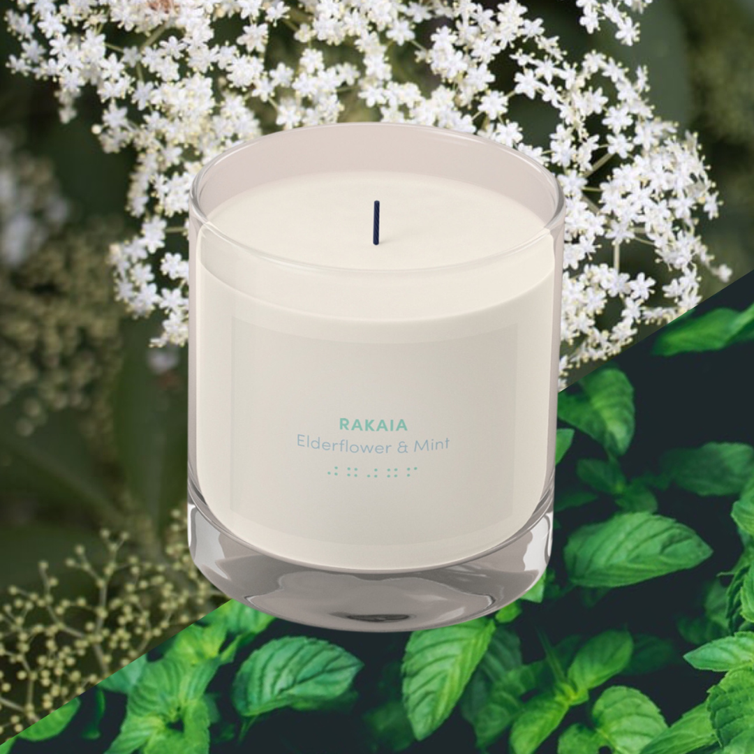 RAKAIA Soy Candle - Elder Flower & Mint